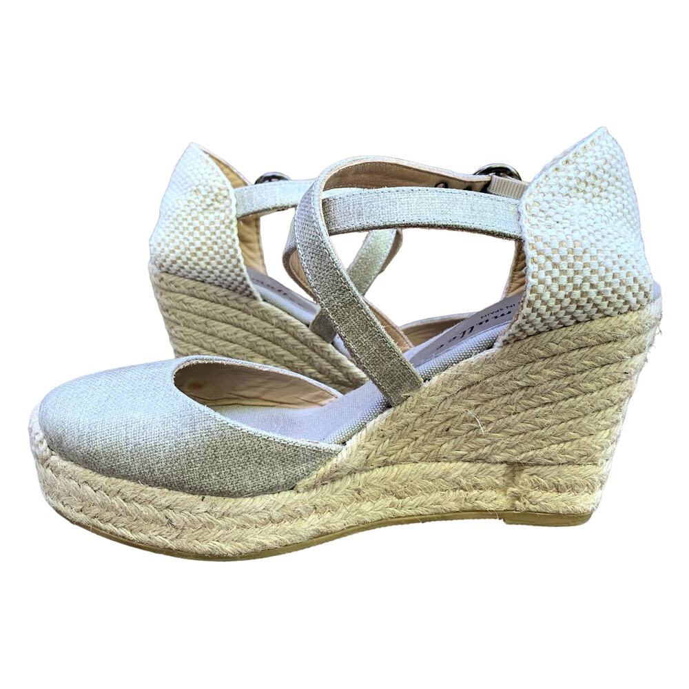 Bettye Muller Katy Espadrille Sandals Shoes Tan Canvas EU 40 US 9.5 - Picture 4 of 11